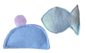 ecopup dog clothing recycled PET ecofi felt catnip cat toy fish mouse