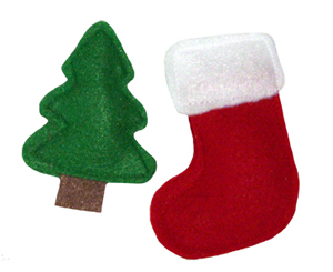 ecopup dog clothing recycled felt catnip cat toy Christmas holiday tree stocking
