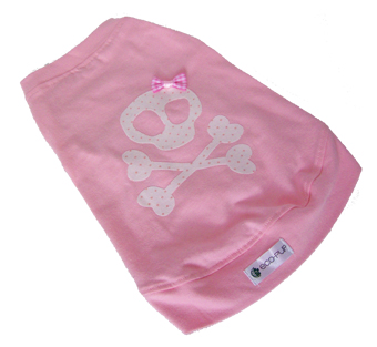 cute organic cotton skull dog tank top